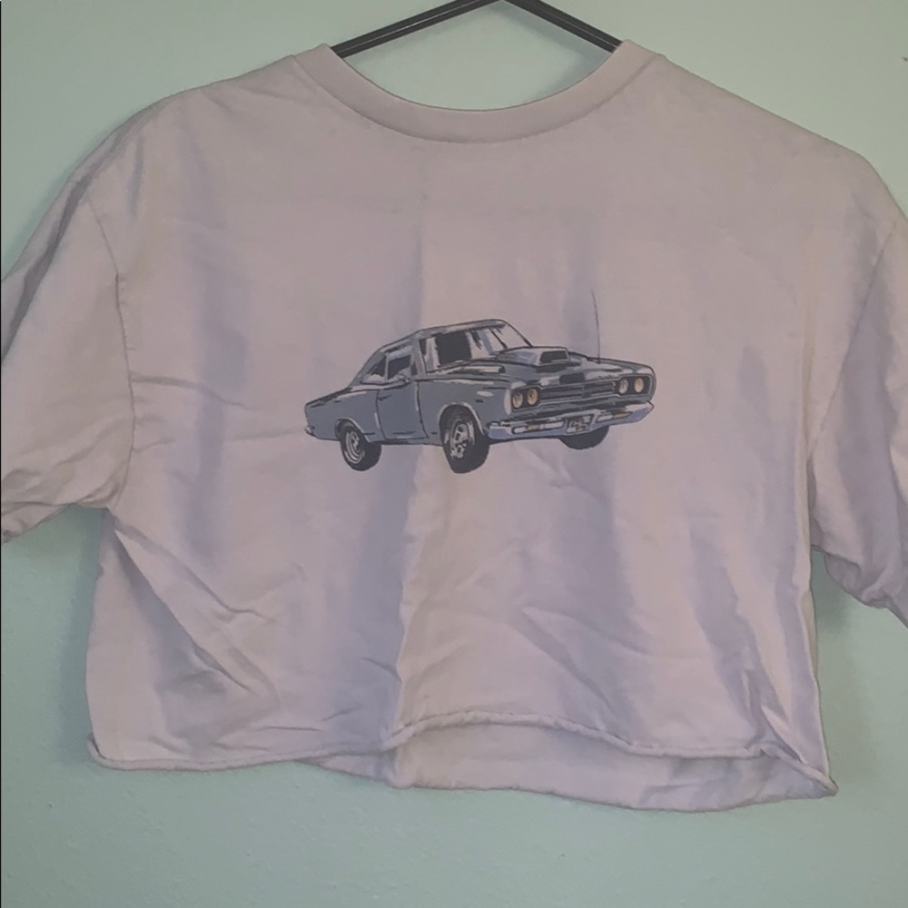 RARE brandy melville cropped car t-shirt
